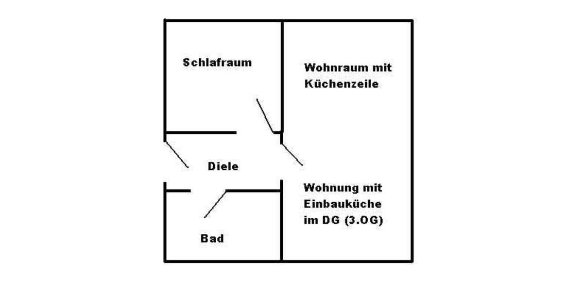 DU-Meiderich, 2 Zi., Wohnraum inkl. Einbauküche, Schlafraum, Bad 2 zimmer