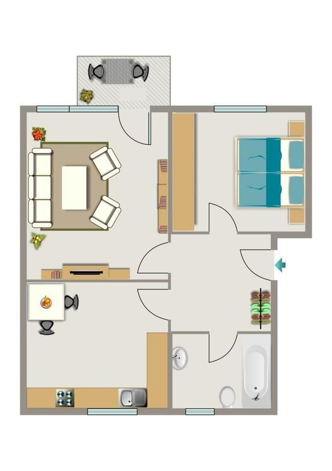 Bei VIVAWEST die Sonnenstrahlen auf dem eigenen Balkon genießen. zimmer