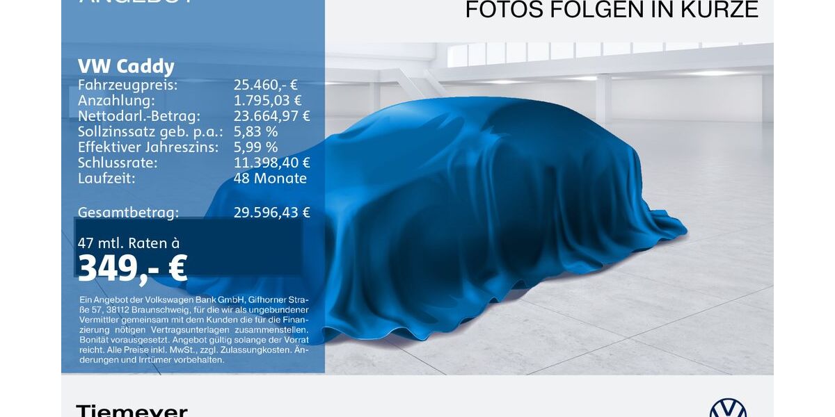 VW Caddy 15.558 km 25.460 &euro; Recklinghausen 45663
