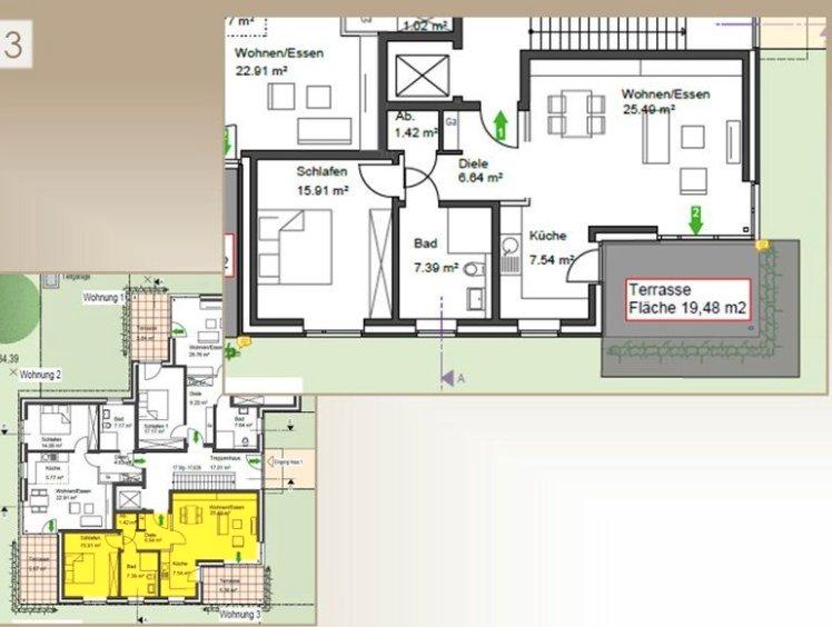 Erdgeschoßwohnung Dorsten - 2.5 Zimmer, 75 m&sup2;, 960&euro; | Angebot:26453832