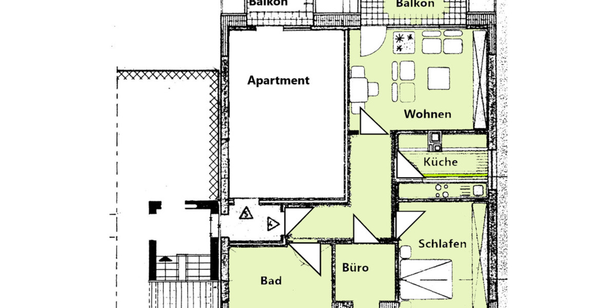 Sonnige 2,5 Zi. Wohnung m. Balkon, frisch saniert 2.5 zimmer