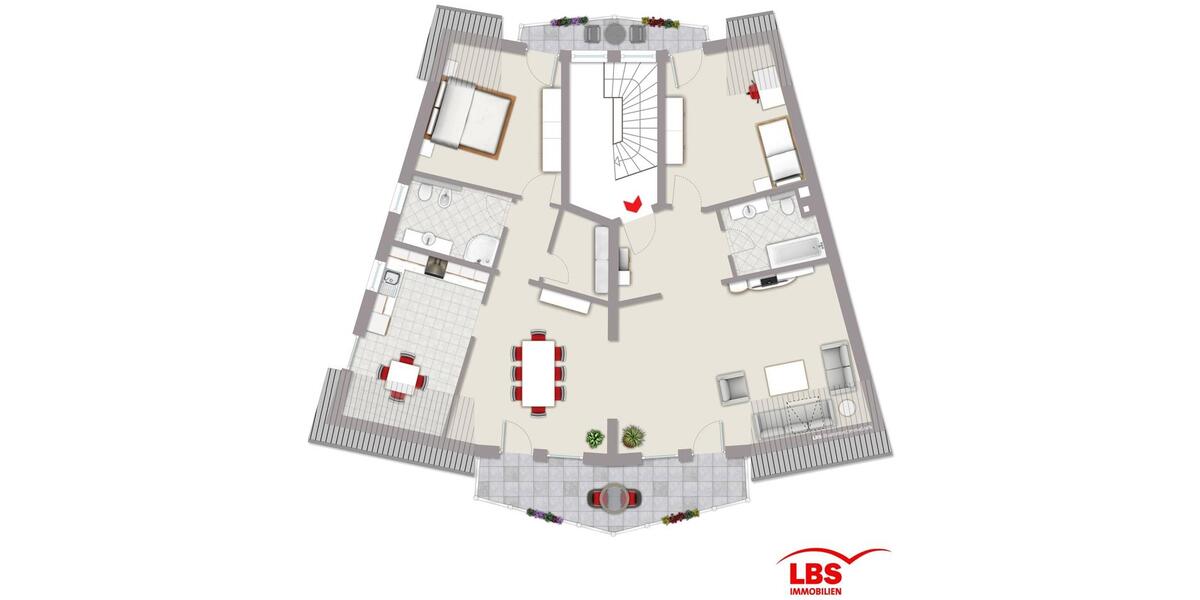 Etagenwohnung Bottrop Feldhausen - 3.5 Zimmer, 119 m&sup2;, 1.100&euro; | Angebot:25810856
