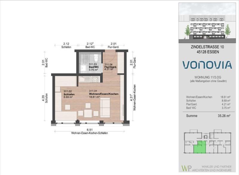 Erstbezug nach UmbauSanierung: 1-Raum-City-App. in sehr zentraler Lage 1 zimmer