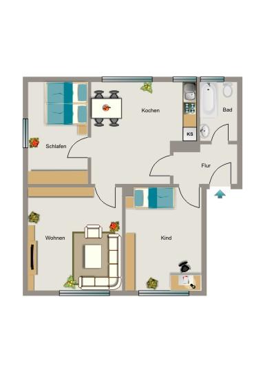 Wohnen, wo das Herz schlägt. 3.5 zimmer