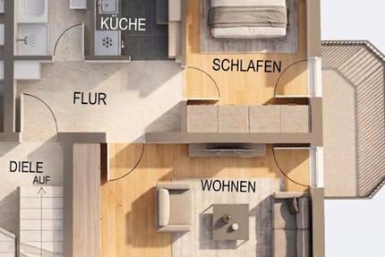 Wohnung Essen Stadtbezirk VI - 2 Zimmer, 50 m&sup2;, 500&euro; | Angebot:26456094
