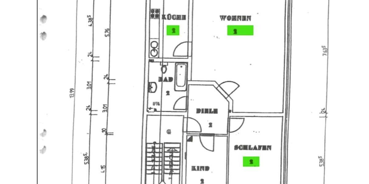 Etagenwohnung Oberhausen Alsfeld - 3 Zimmer, 93 m&sup2;, 335.000&euro; | Angebot:25842496
