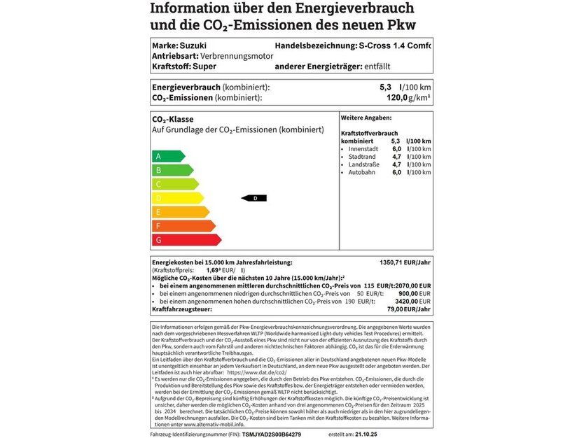 Suzuki S-Cross 1.4 Comfort Hybrid +Tempo.+LED+CarPlay+ 6.508 km 24.980 € Meerbusch 40667
