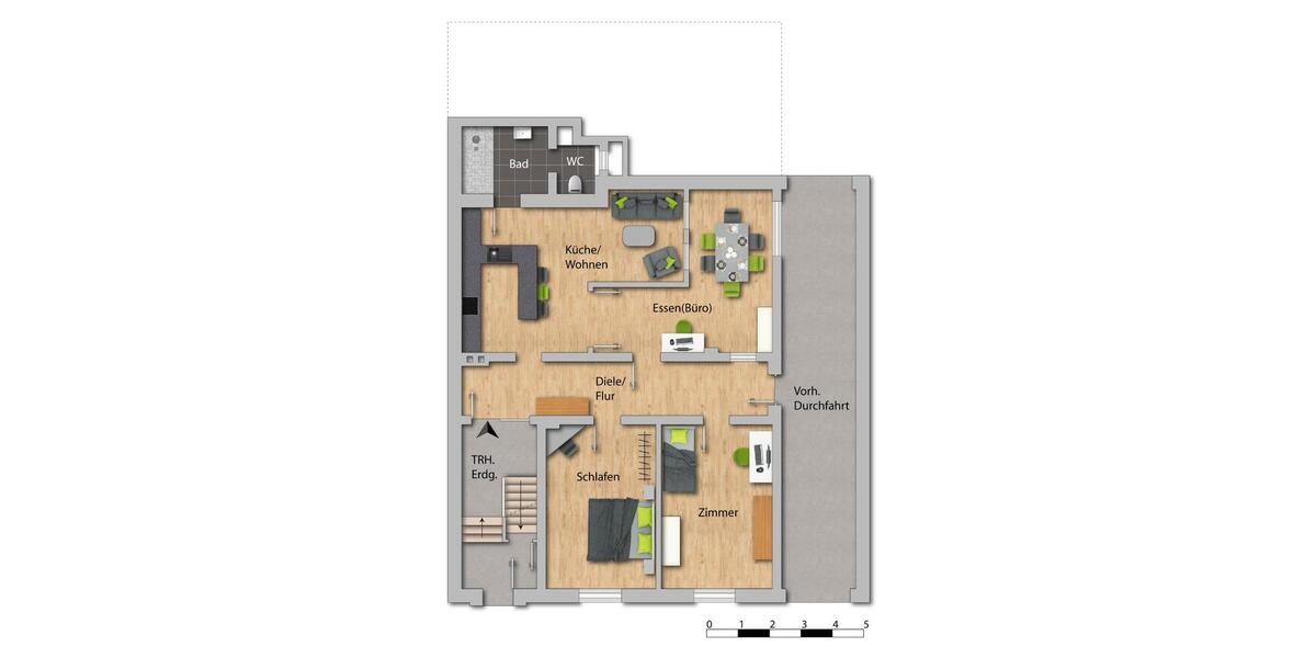 Hochparterre Essen Stadtbezirk II - 3.5 Zimmer, 107 m&sup2;, 390.000&euro; | Angebot:27493650