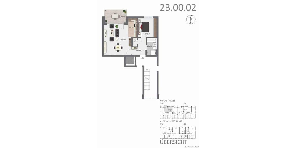 Etagenwohnung Essen Burgaltendorf - 2 Zimmer, 66 m&sup2;, 745&euro; | Angebot:25320046