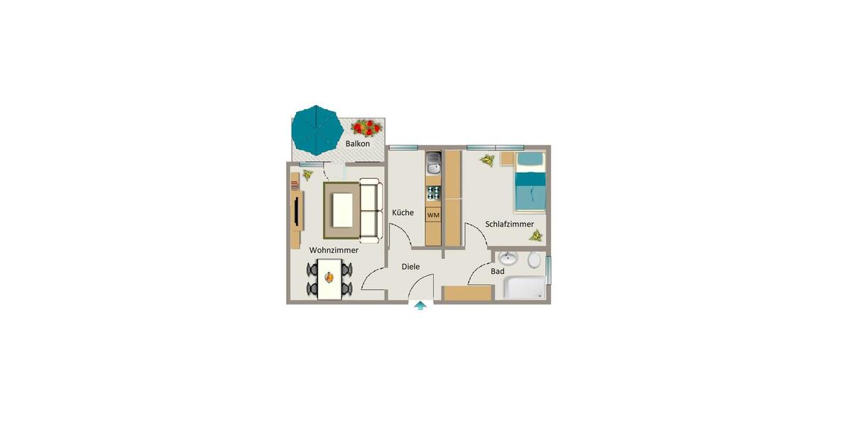 Erdgeschoßwohnung Herten - 2.5 Zimmer, 47 m&sup2;, 440&euro; | Angebot:26189429