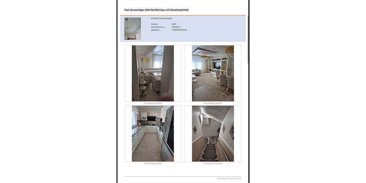 Mehrfamilienhaus, Wohnhaus Oer-Erkenschwick Erkenschwick - 15 Zimmer, 320 m&sup2;, 1.049.000&euro; | Angebot:27487032