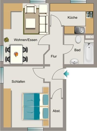 Die passende Wohnung von VIVAWEST mit Wohnberechtigungsschein. zimmer