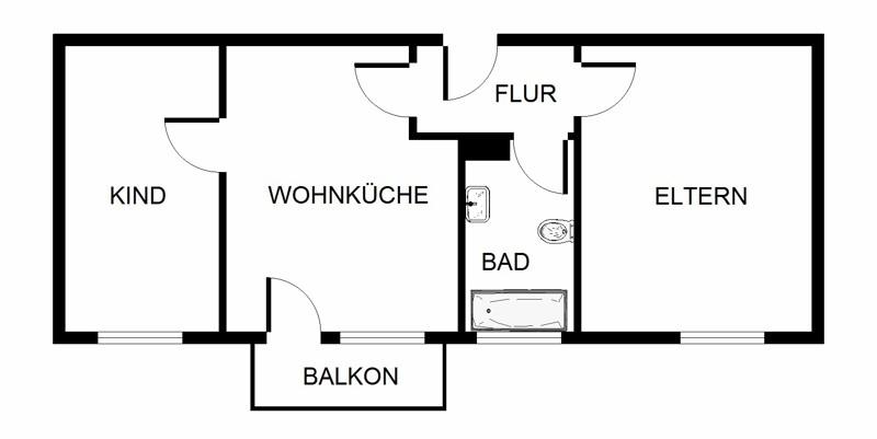 Charmante Wohnung in Stoppenberg 2.5 zimmer