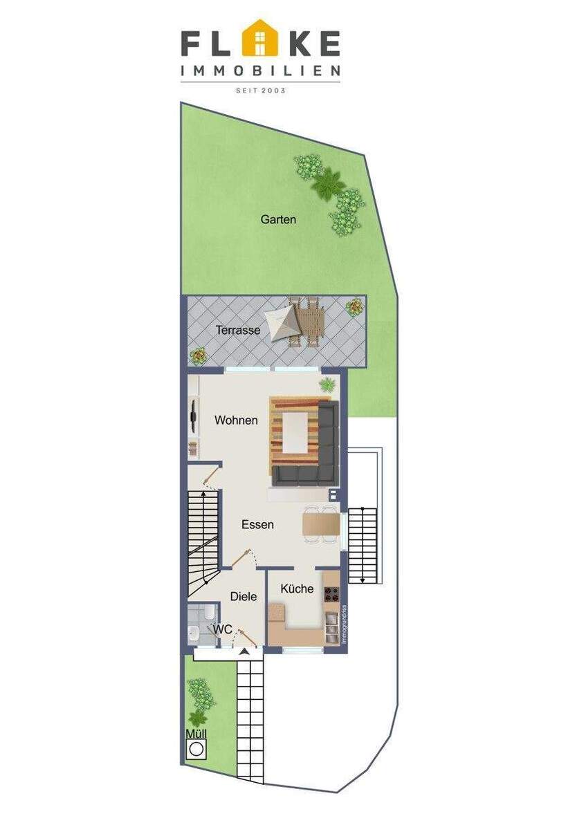 Reihenendhaus in ruhiger Anliegerstraße von Castrop-Rauxel auf Kaufgrundstück. 4 zimmer