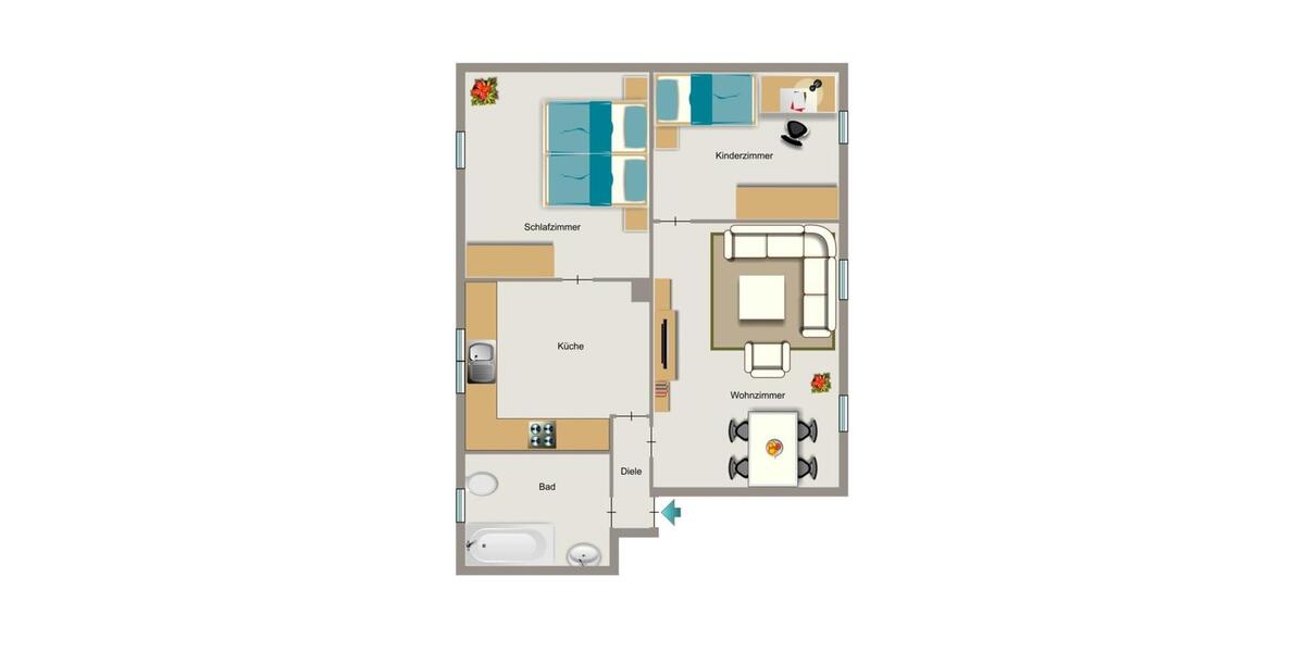 Bei VIVAWEST die Sonnenstrahlen im Garten genießen. 3.5 zimmer