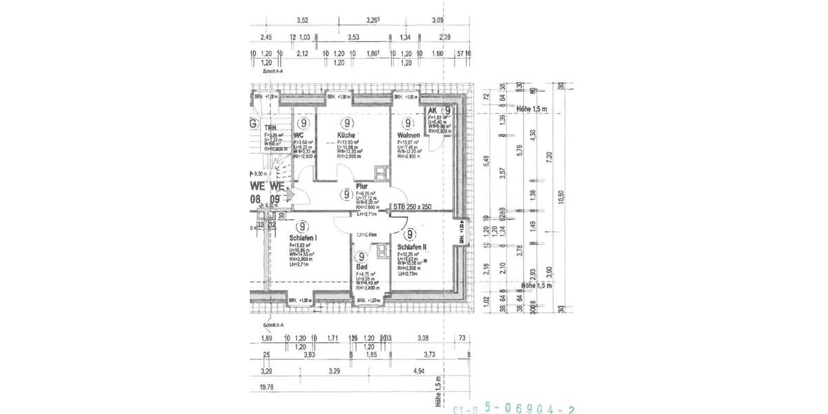 Dachgeschoßwohnung Essen Huttrop - 3 Zimmer, 67 m&sup2;, 109.000&euro; | Angebot:27446984