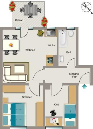Bei VIVAWEST die Sonnenstrahlen auf dem eigenen Balkon genießen. 2.5 zimmer
