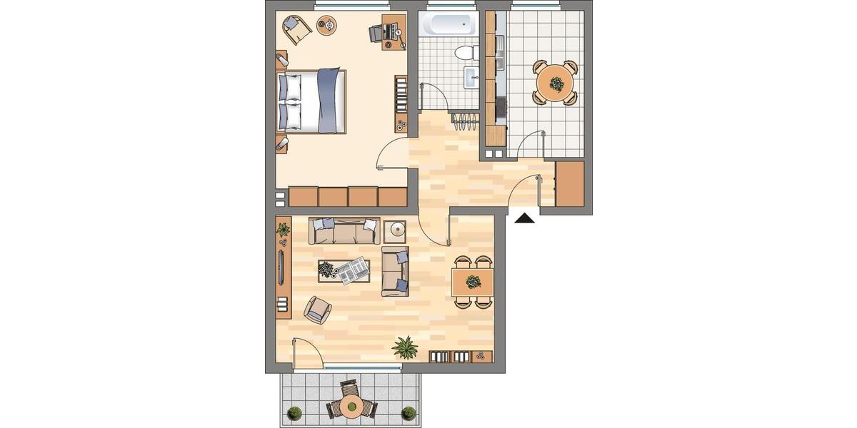Etagenwohnung Castrop-Rauxel Bladenhorst - 2 Zimmer, 69 m&sup2;, 589&euro; | Angebot:26478011