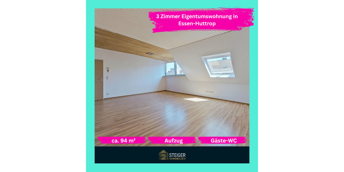 Etagenwohnung Essen Frillendorf - 3 Zimmer, 94 m&sup2;, 189.000&euro; | Angebot:27455987