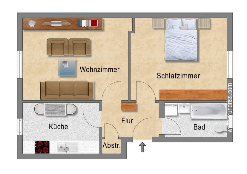 Wohnung zum Mieten in Essen 377 € 51.32 m²