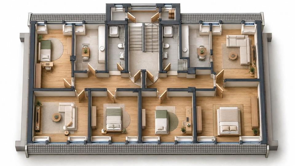 Etagenwohnung Wuppertal Gemarkung Langerfeld - 3 Zimmer, 75 m&sup2;, 191.880&euro; | Angebot:27499398