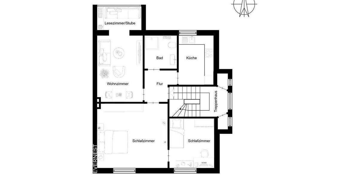 Städtisch im Grünen - Altbauwohnung mit großem Garten und viel Privatsphäre im Zweiparteienhaus! 3 zimmer