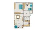 Erdgeschoßwohnung Essen Stadtbezirk V - 3.5 Zimmer, 58 m&sup2;, 440&euro; | Angebot:26401115