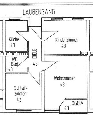 Etagenwohnung Oberhausen - 3 Zimmer, 55 m&sup2;, 85.000&euro; | Angebot:27443425