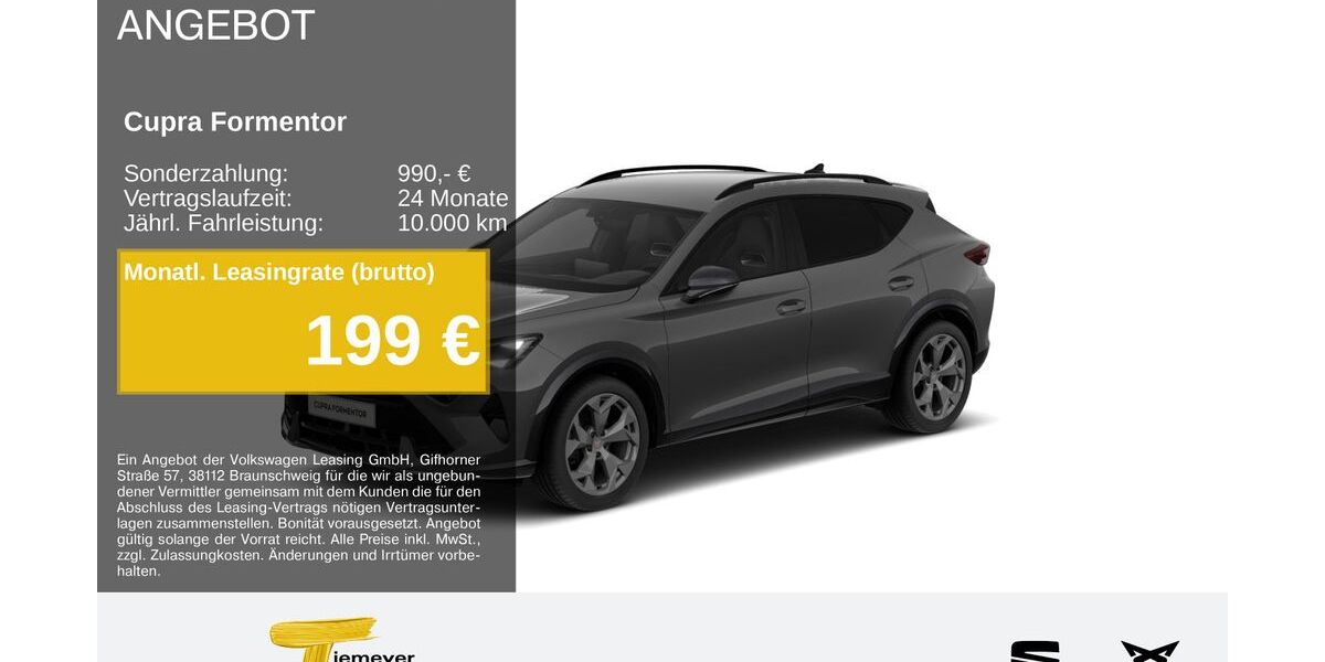 Cupra Formentor 16.758 km 33.820 &euro; Bochum 44809