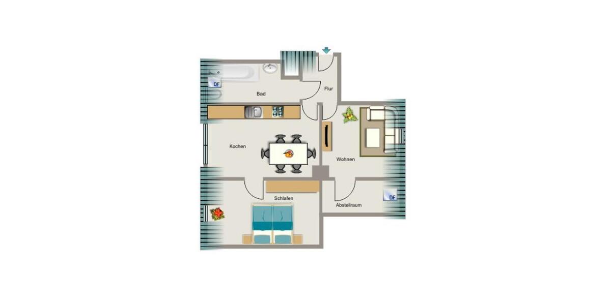 Dachgeschoßwohnung Bochum Werne - 3.5 Zimmer, 53 m&sup2;, 454&euro; | Angebot:25301622