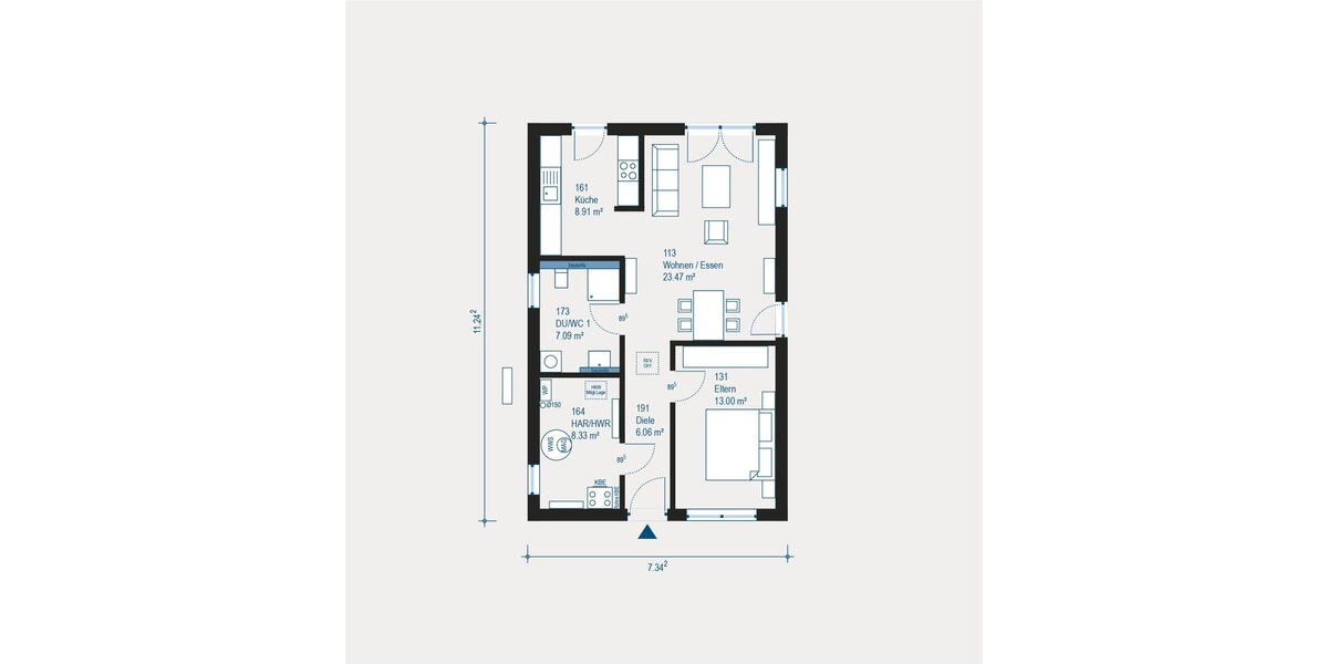 Wohngenuss auf einer Ebene - Ihr moderner Bungalowtraum mit Ausbaupotenzial - Bungalow Voerde | Angebot:27338346