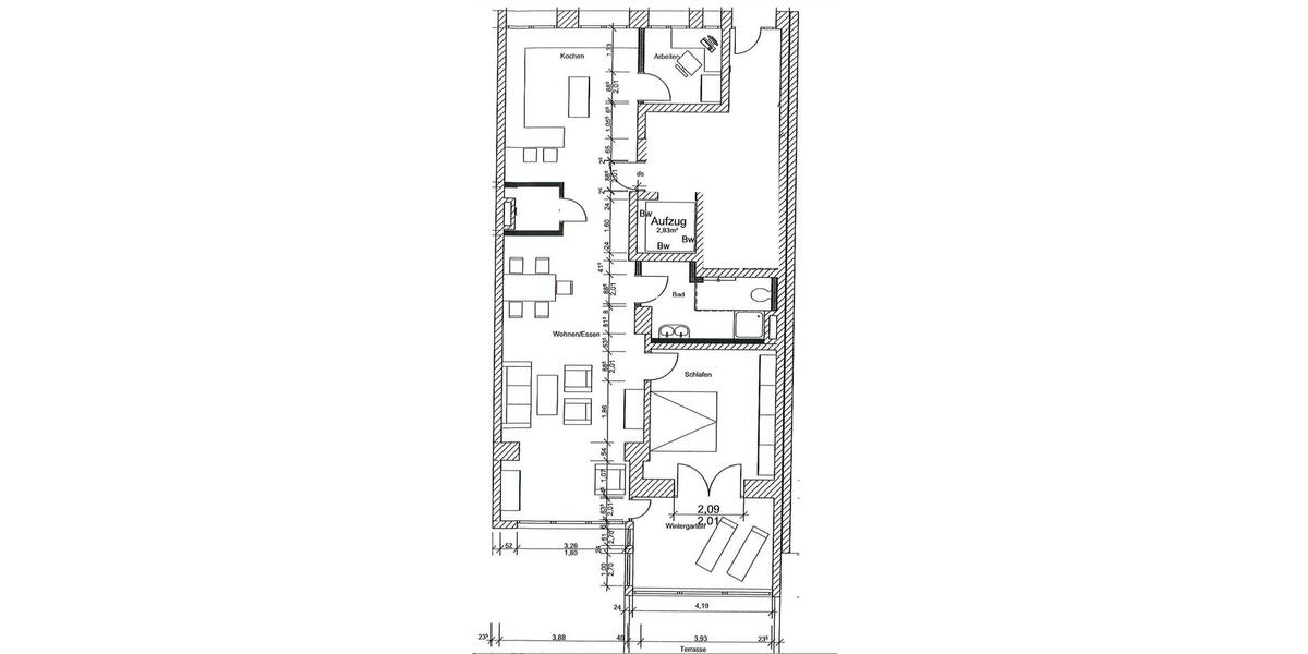 Moderne Erdgeschosswohnung mit Terrasse und Garten in Rüttenscheid 3 zimmer