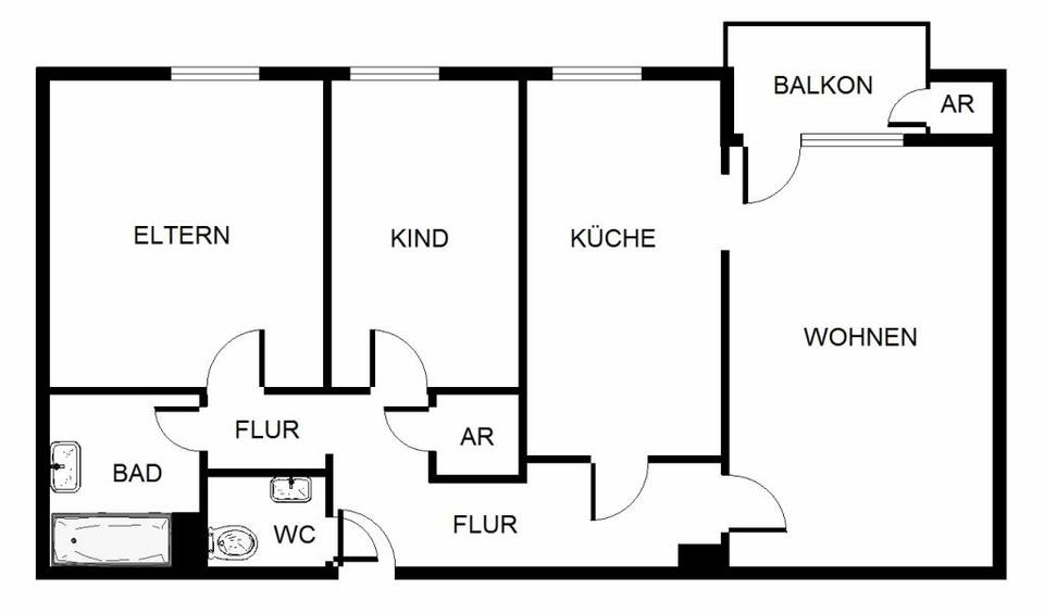 Gemütliche 3-Zimmer-Etagenwohnung in Herne zu vermieten 3 zimmer