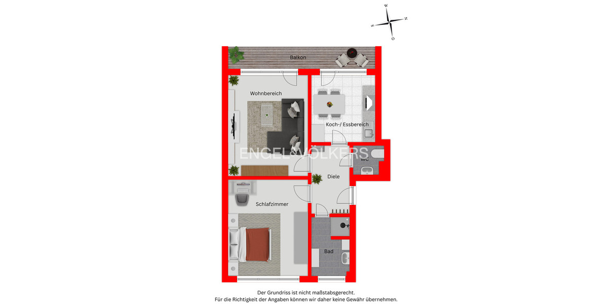 Etagenwohnung Haan Gruiten - 2 Zimmer, 60 m&sup2;, 158.000&euro; | Angebot:25688630