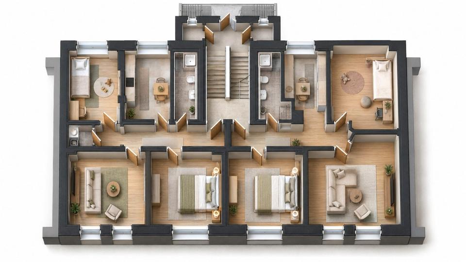 Etagenwohnung Wuppertal Gemarkung Langerfeld - 3 Zimmer, 75 m&sup2;, 191.880&euro; | Angebot:27499398