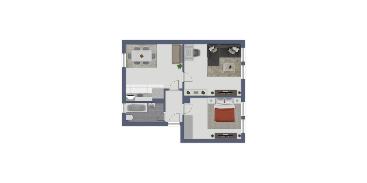 Etagenwohnung Duisburg Essenberg - 2 Zimmer, 54 m&sup2;, 425&euro; | Angebot:26646870