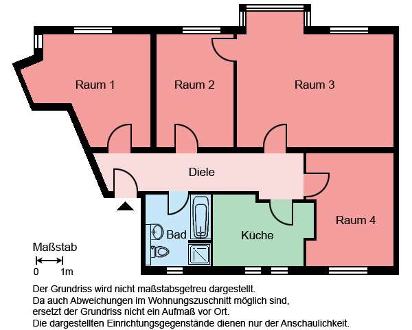 Etagenwohnung Herne Röhlinghausen - 4 Zimmer, 97 m&sup2;, 534&euro; | Angebot:27169145
