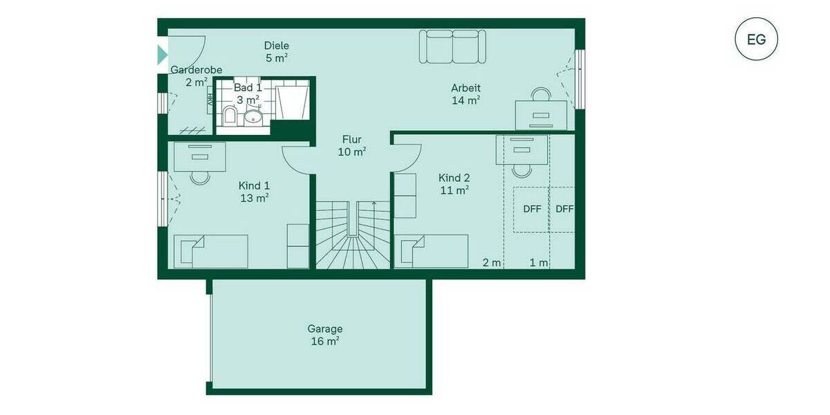 Terrasse und Garage für Ihr Zuhause 6 zimmer