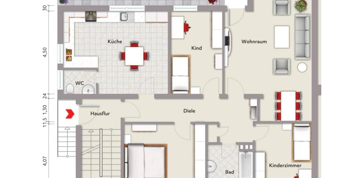 Schöne, große 4 Zimmer-Wohnung in OB-Eisenheim 4 zimmer