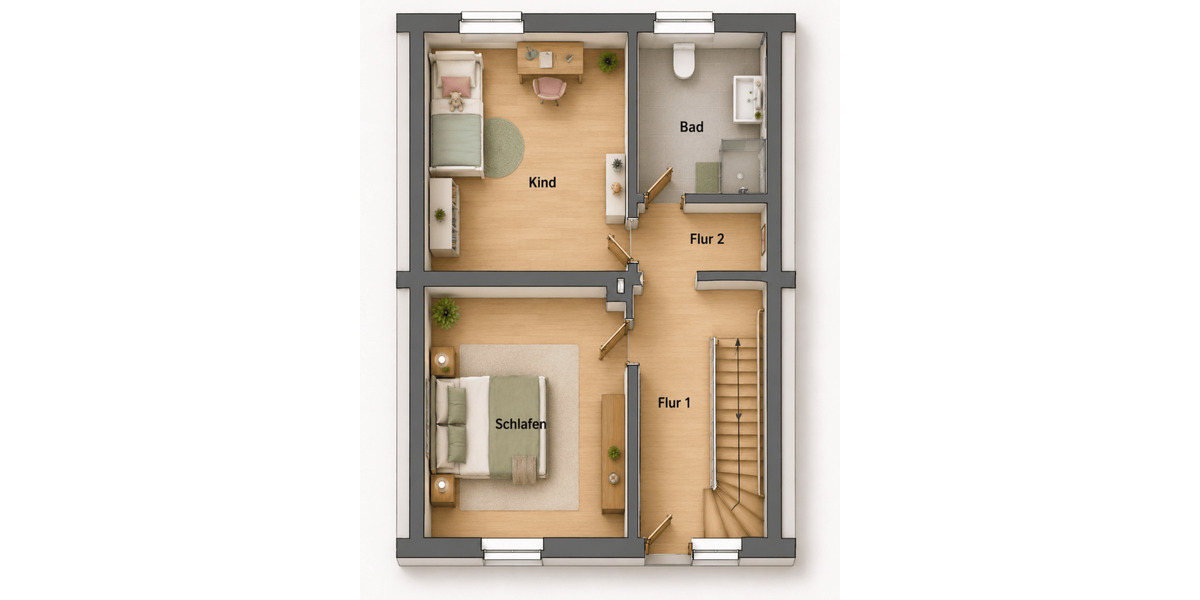 Reihenmittelhaus Herten Bertlich - 3 Zimmer, 80 m&sup2;, 175.000&euro; | Angebot:26694581