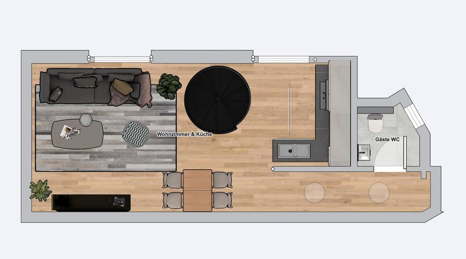 Maisonettenwohnung Wuppertal Barmen - 2.5 Zimmer, 60 m&sup2;, 139.600&euro; | Angebot:27465655